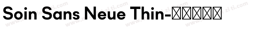 Soin Sans Neue Thin字体转换